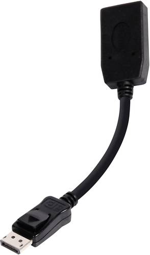 DisplayPort / HDMI Adapter [1x DisplayPort Stecker - 1x HDMI-Buchse] Schwarz 20.00cm