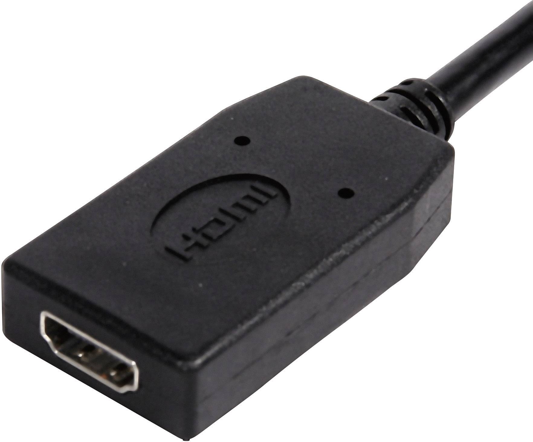 club3D CAC-1001 DisplayPort / HDMI Adapter [1x DisplayPort Stecker - 1x HDMI-Buchse] Schwarz 20.00 cm