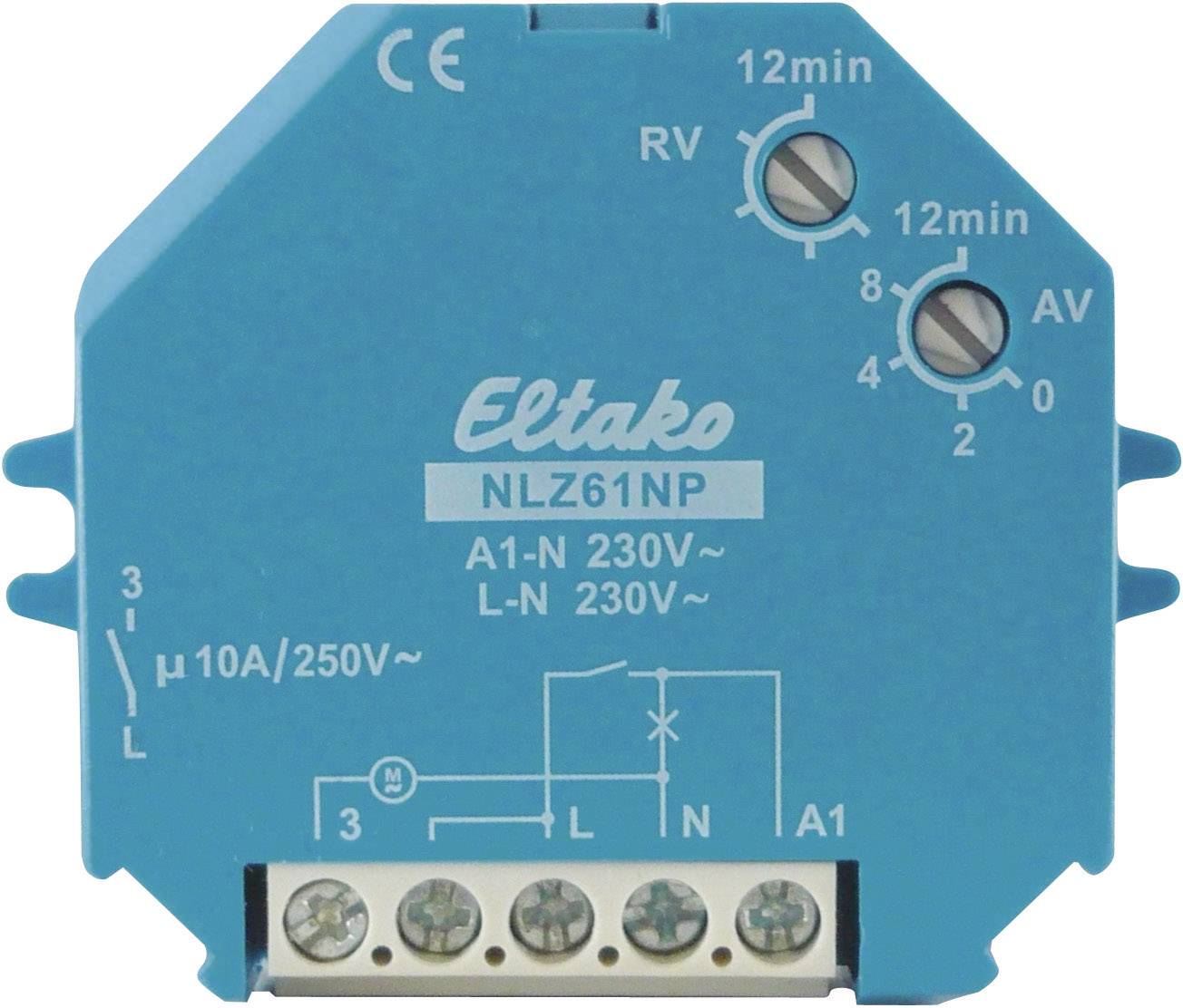 Eltako 61100230-1 Nachlaufschalter Unterputz, Einbau 230V