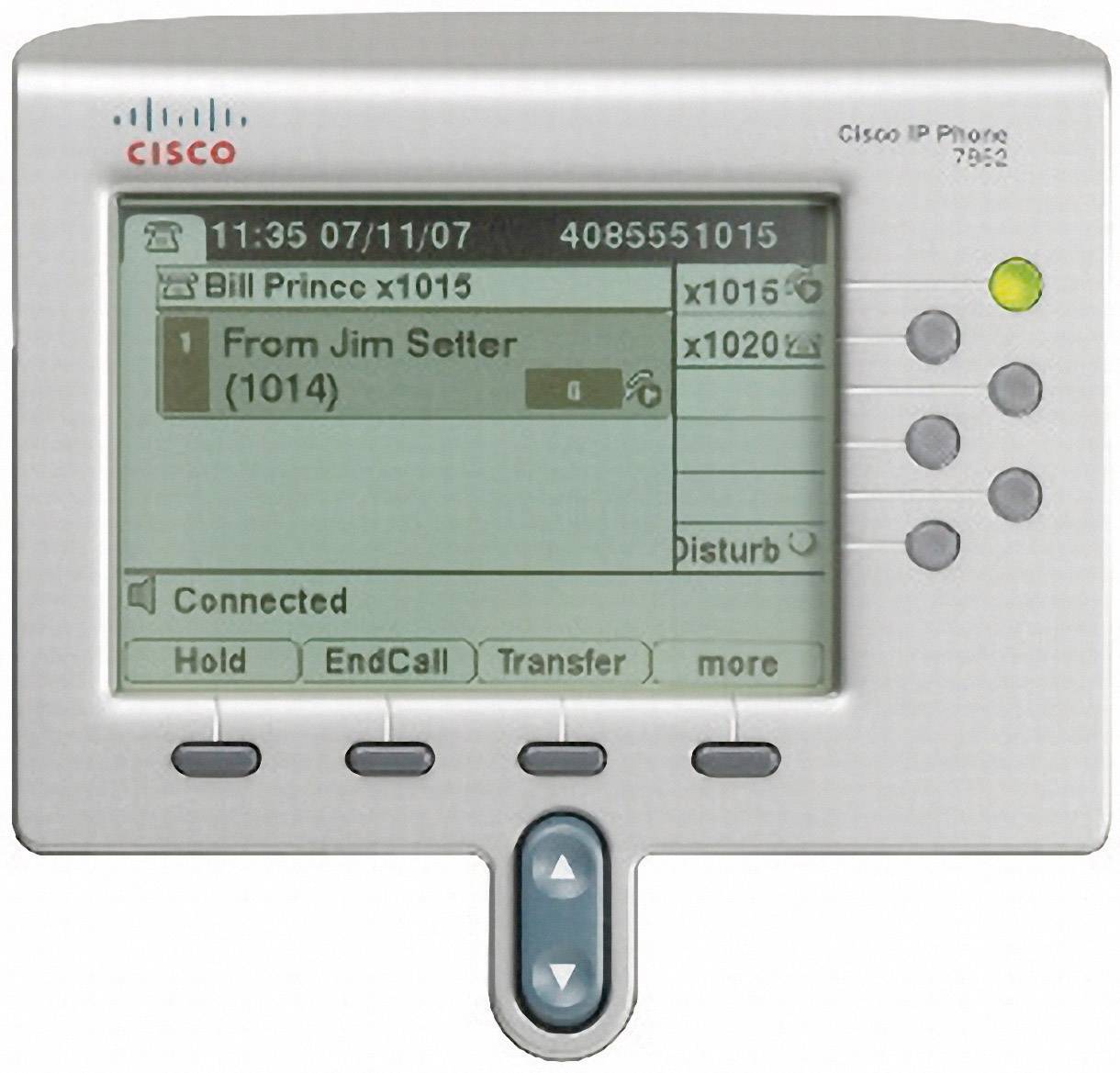 Cisco Unified IP Phone 7962 Systemtelefon,VoIP Headsetanschluss Beleuchtetes Display Anthrazit
