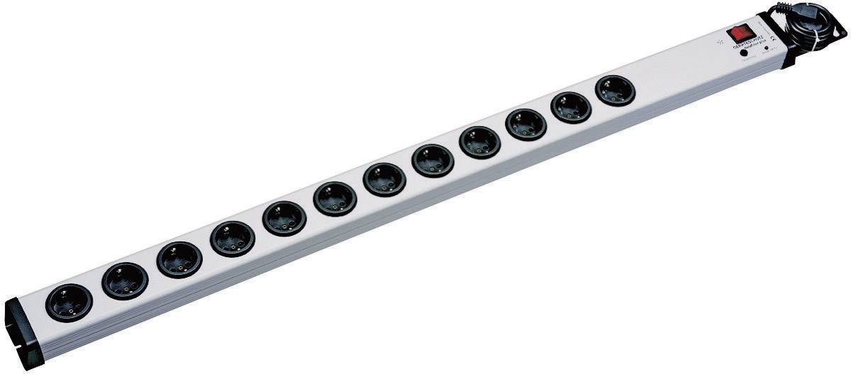 Ehmann 0207x00122301 Überspannungsschutz-Steckdosenleiste 12fach Grau Schutzkontakt 1St.