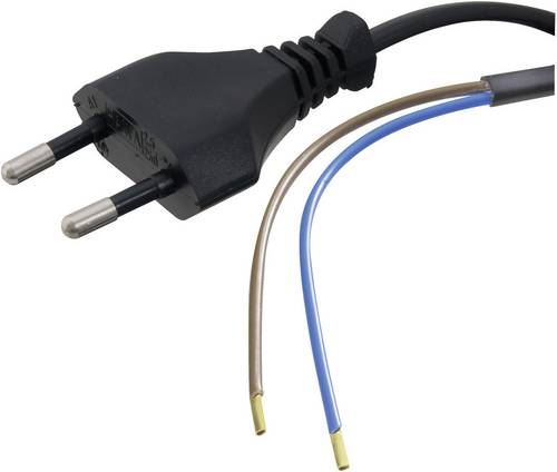 HAWA 1008205 Strom Anschlusskabel Schwarz 2.00 m