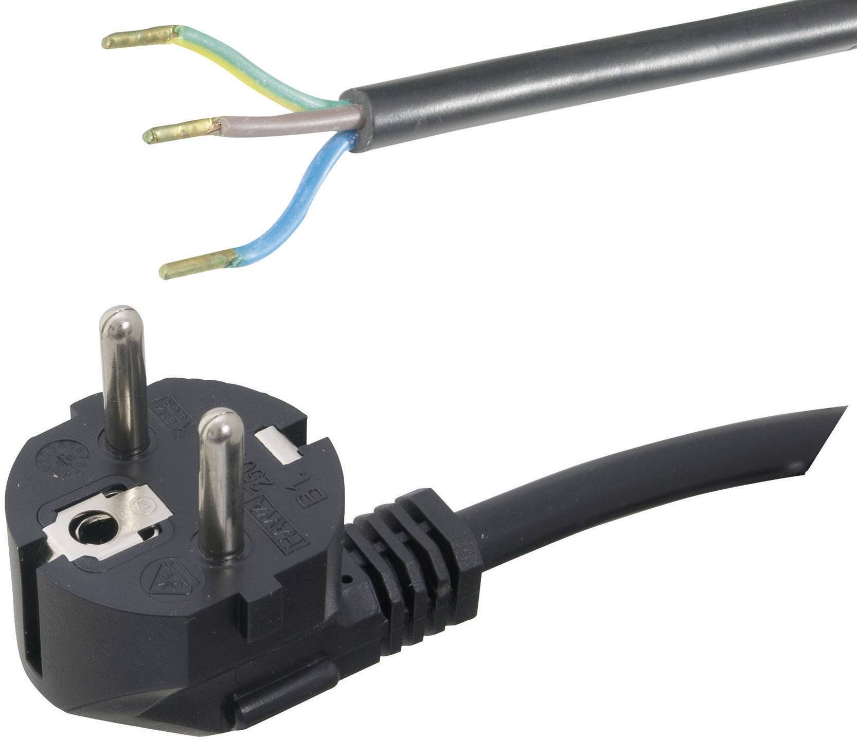 HAWA 1008213 Strom Anschlusskabel Schwarz 2.00 m