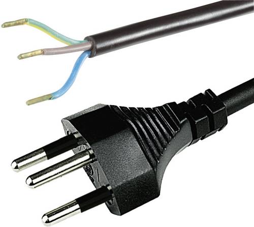 HAWA 1008242 Strom Anschlusskabel Schwarz 2.00 m