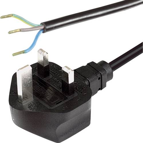 HAWA 1008244 Strom Anschlusskabel Schwarz 2.00 m