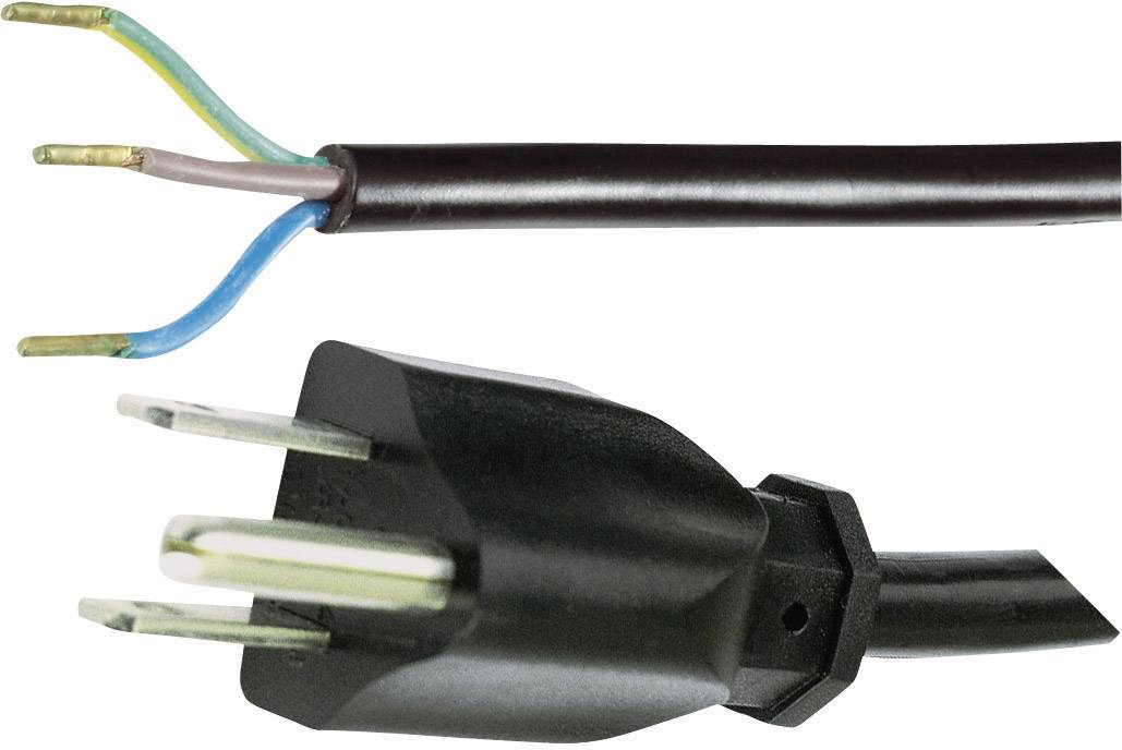 HAWA 1008246 Strom Anschlusskabel Schwarz 2.00 m