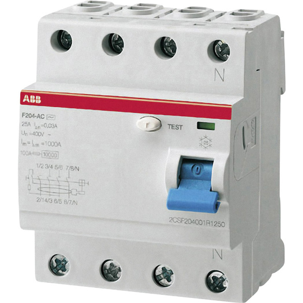 ABB 2CSF204101R1400 Interrupteur différentiel A 4 pôles 40 A 0.03 A 230 V/AC, 400 V/AC