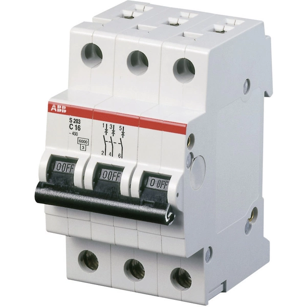 ABB 2CDS253001R0164 S203-C16 Leitungsschutzschalter 3polig 16A ABB 2CDS253001R0164 S203-C16 Leitungsschutzschalter 3polig 16A
