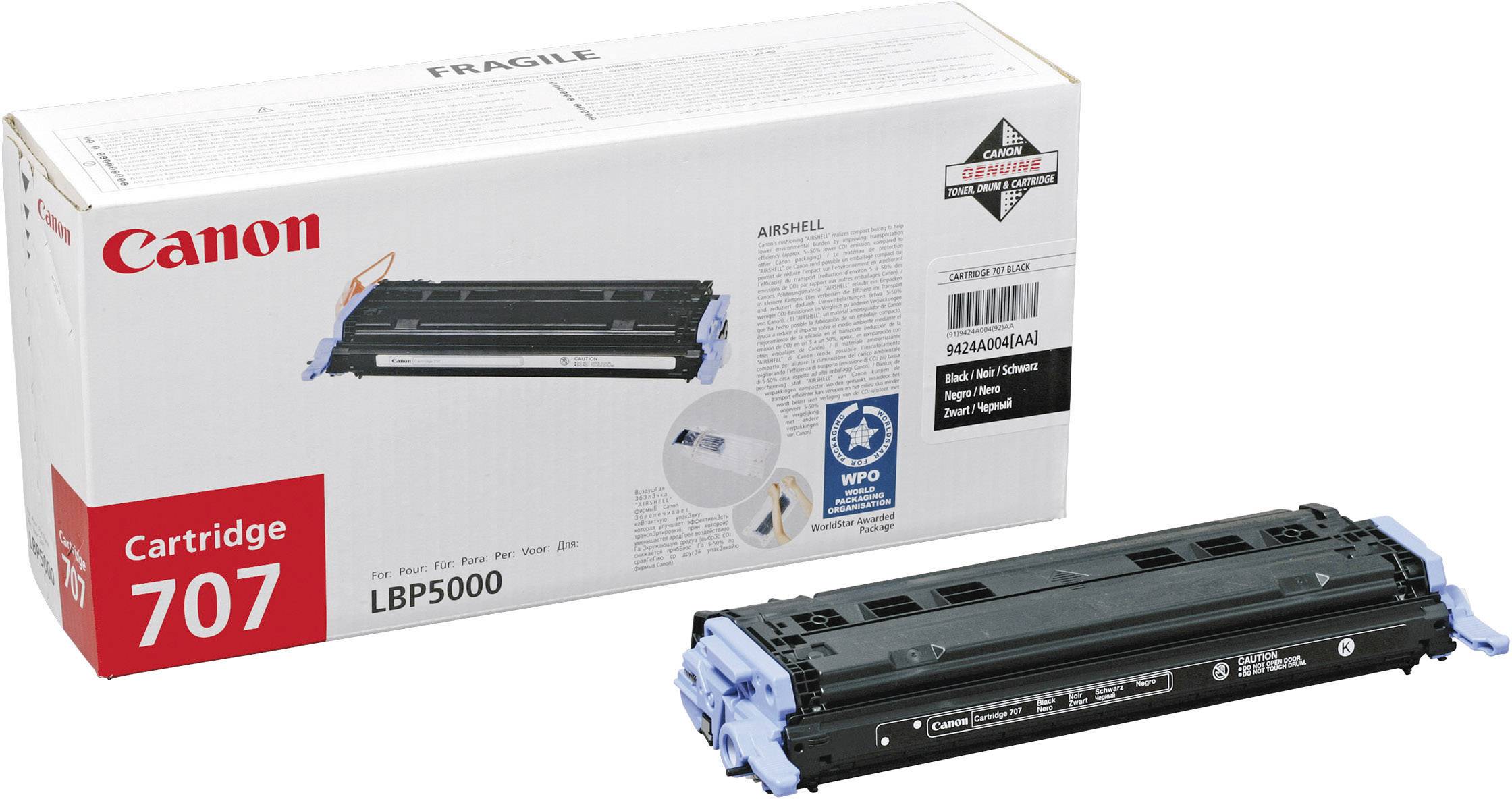 Canon Toner 707 BK Original Schwarz 2500 Seiten 9424A004