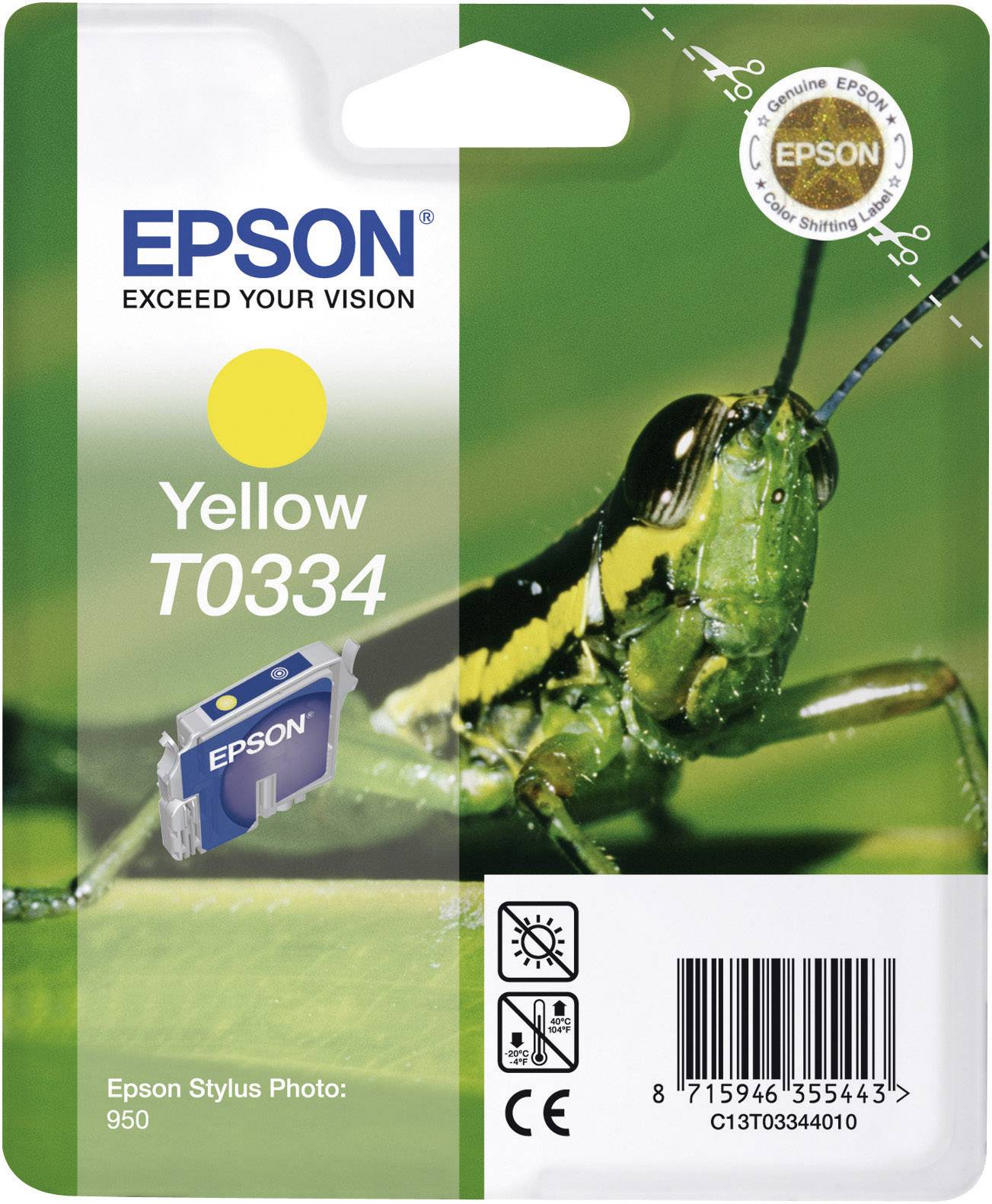 Epson Druckerpatrone T0334 Original Gelb C13T03344010