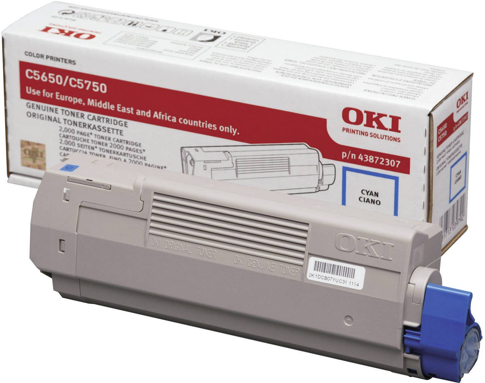 OKI Toner C5650 C5750 Original Cyan 2000 Seiten 43872307