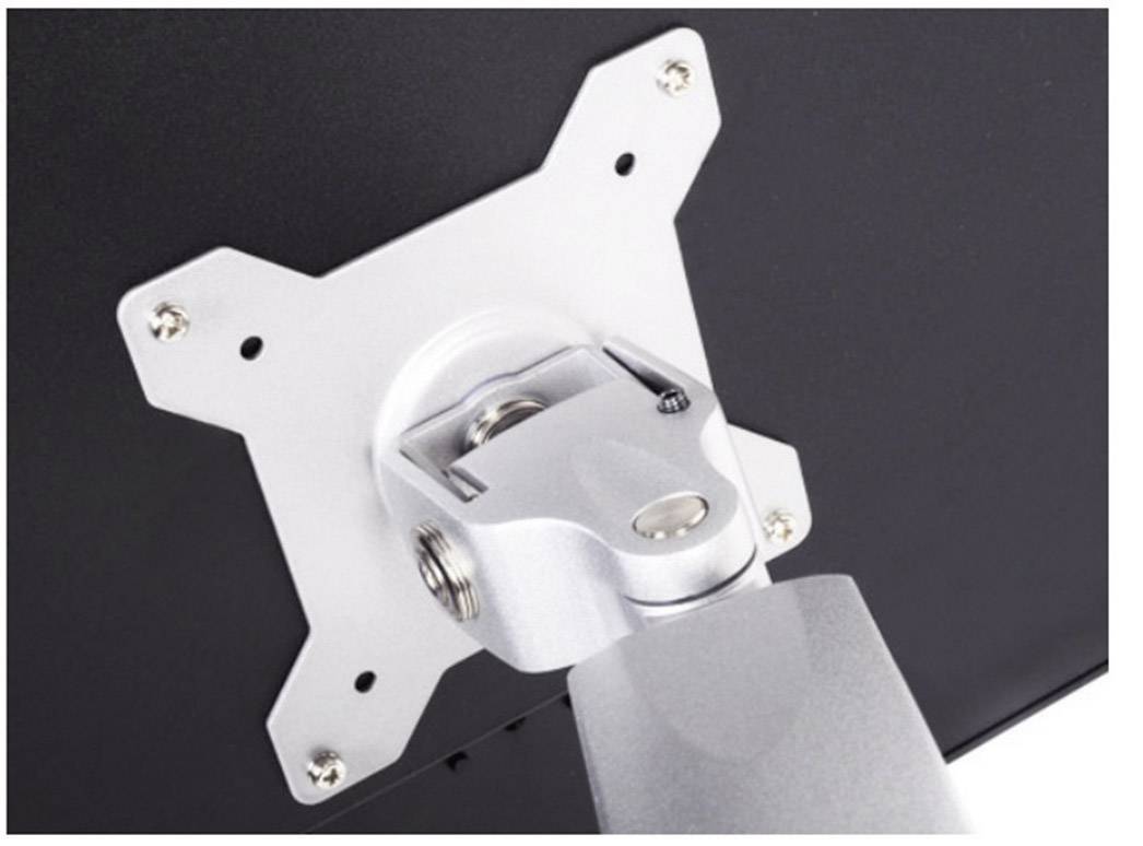 Silverstone SST-ARM22SC 2fach Monitor-Tischhalterung 25,4 cm (10") - 134,6 cm (53") Silber Neigbar+Schwenkbar, Rotierbar