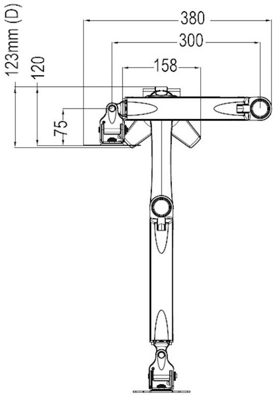 Silverstone SST-ARM11BC Monitor-Tischhalterung 25,4 cm (10") - 134,6 cm (53") Schwarz Neigbar+Schwenkbar, Rotierbar