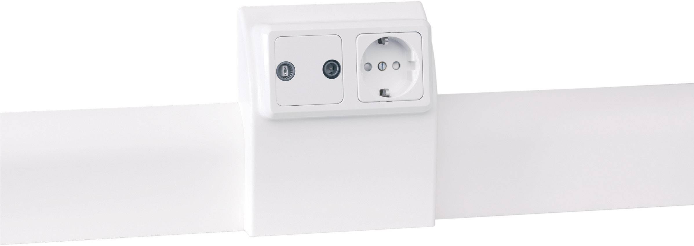 75080 Elektro-Sockelleistensystem Sockelleiste 2000mm Weiß 1St.