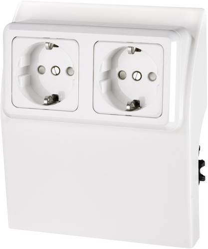 75583 Elektro-Sockelleistensystem Steckdosencontainer Weiß 1 St.