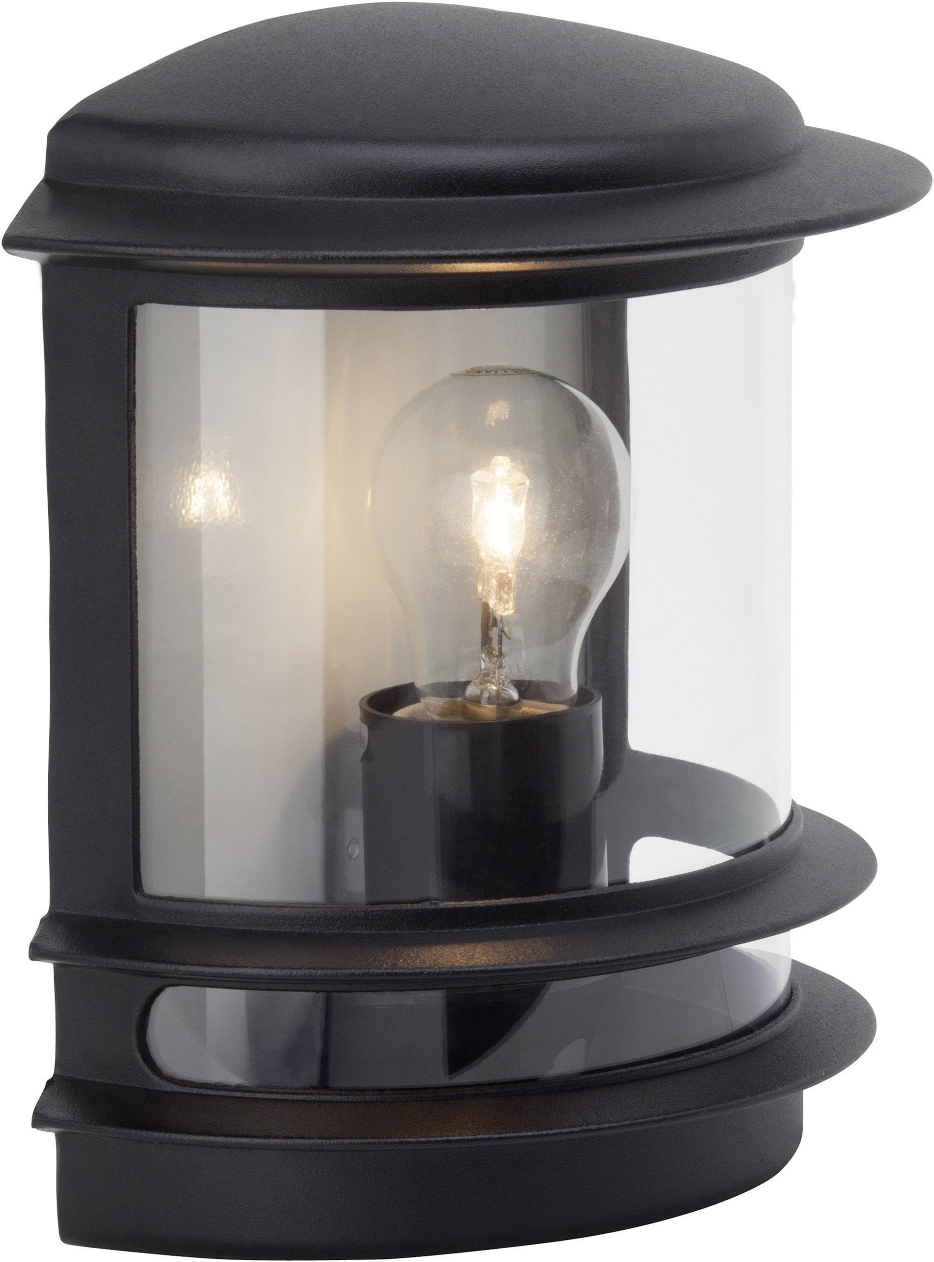 Brilliant Hollywood 47880/06 Außenwandleuchte Energiesparlampe, LED E27 60W Schwarz