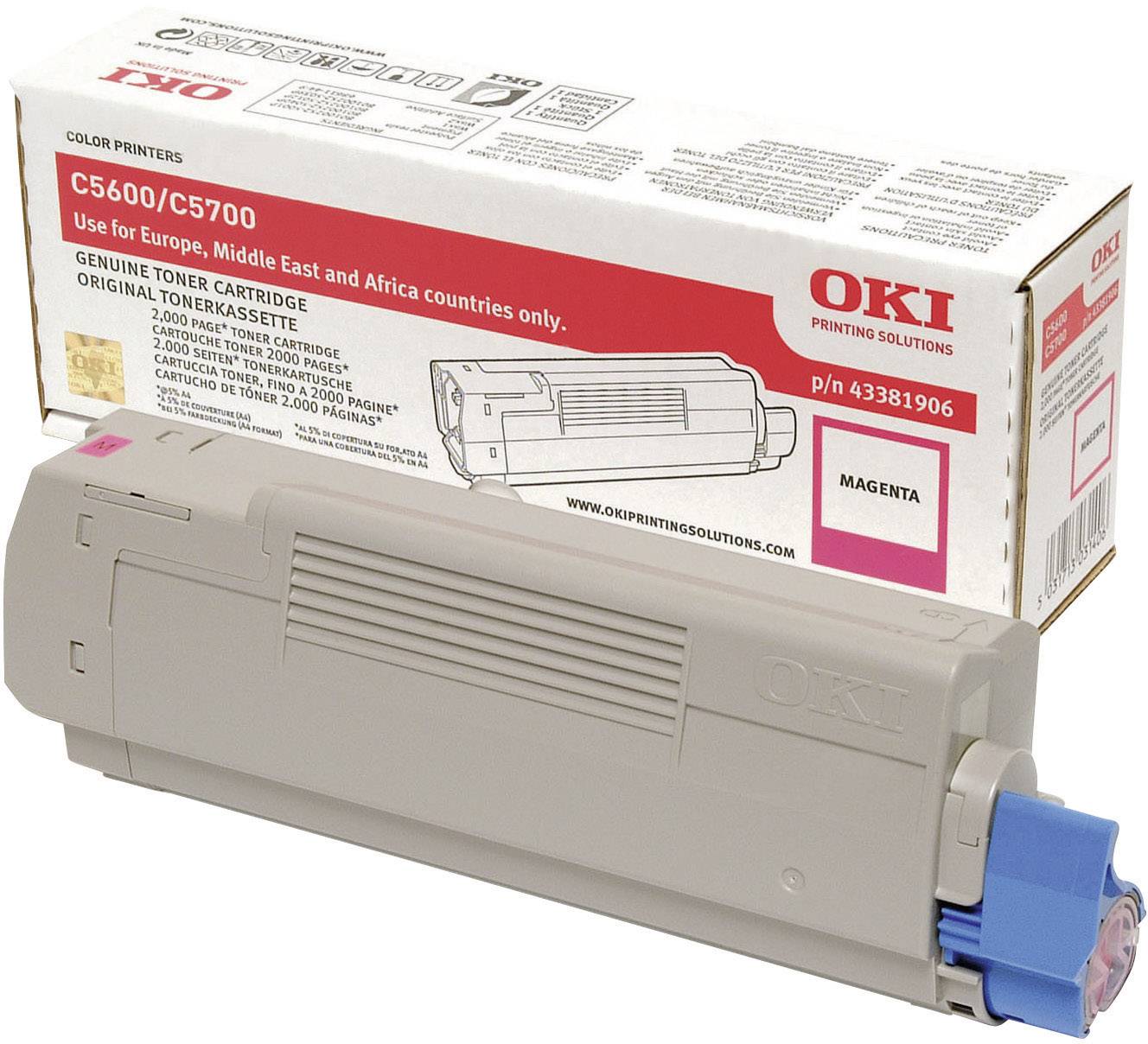 OKI Toner C5600 C5700 Original Magenta 2000 Seiten 43381906