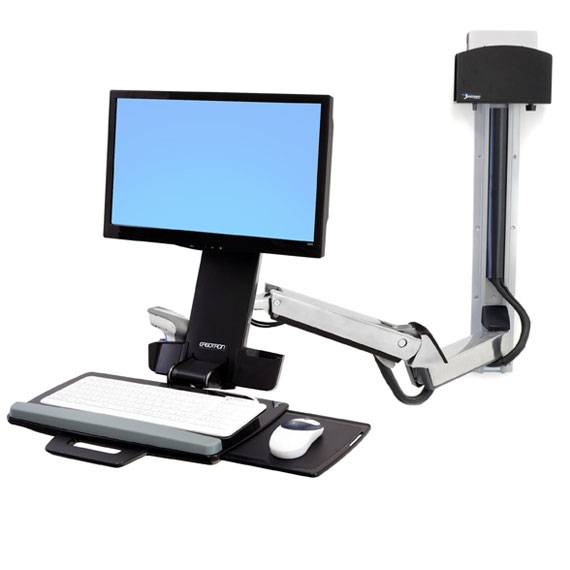 Ergotron Sit-Stand Combo Extender - Montagekomponente (Verlängerungsarm, Wandschienenhalterung, Armabdeckung, Befestigun