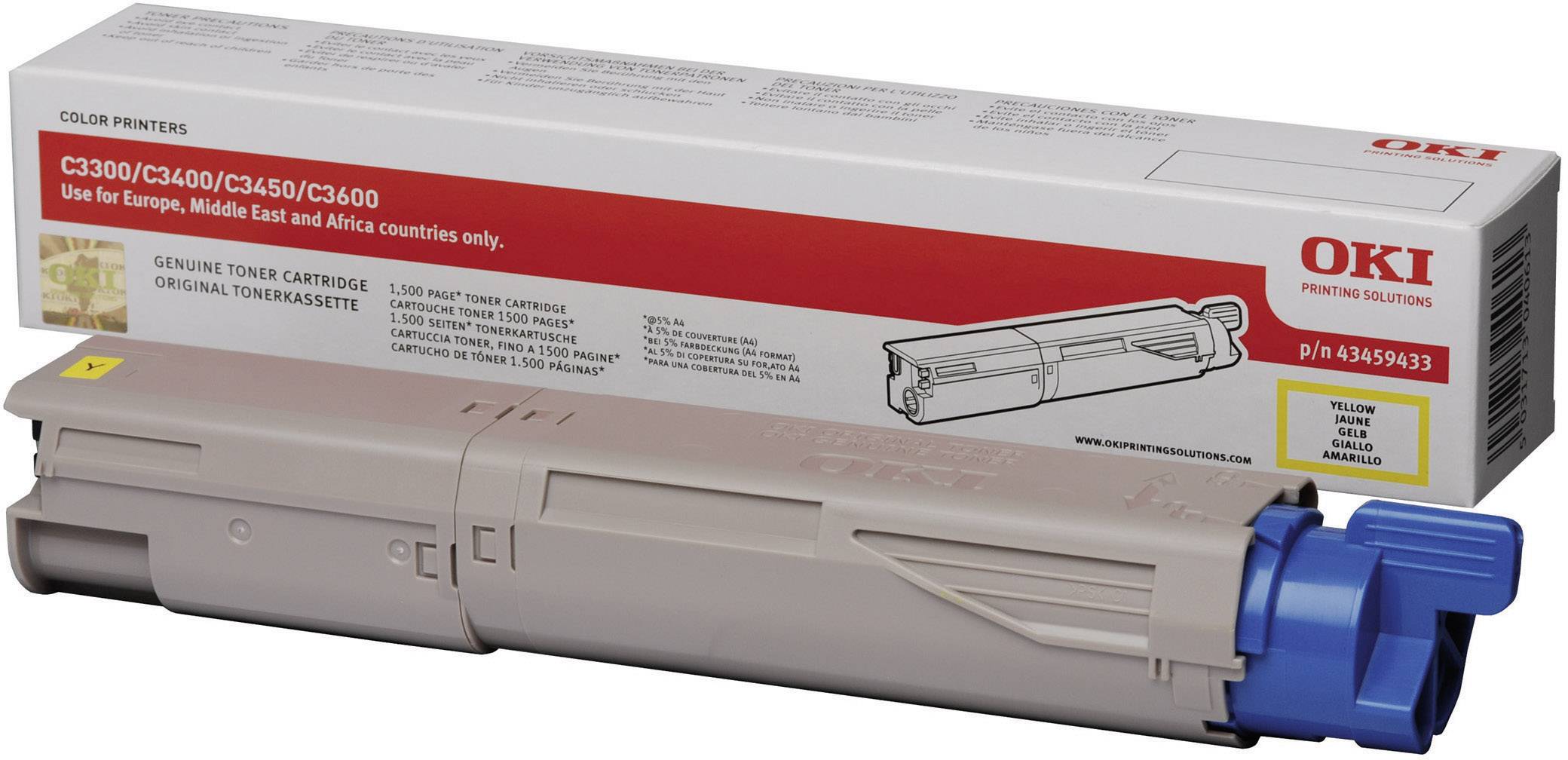 OKI Toner 43459433 Original Gelb 1500 Seiten 43459433