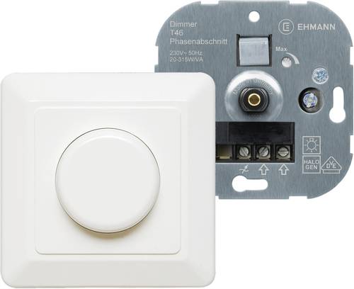 4660c0026 Unterputz Dimmer Geeignet für Leuchtmittel: Halogenlampe, Glühlampe Reinweiß