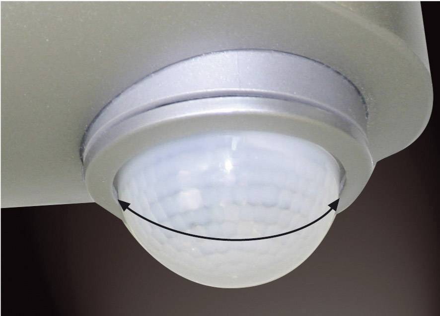 GEV 018501 Aufputz PIR-Bewegungsmelder 180° Relais Weiß IP44 Dauerlichtfunktion, Urlaubsfunktion