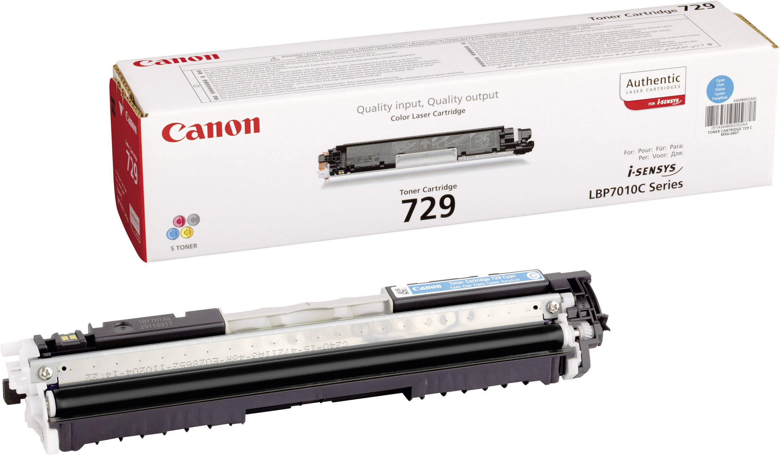 Canon Toner 729 C Original Cyan 1000 Seiten 4369B002
