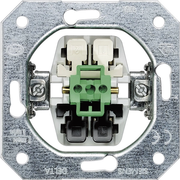 Siemens Schalterprogramm Einsatz Wechselschalter, Ausschalter Delta 5TA2156 1St. Siemens Schalterprogramm Einsatz Wechselschalter, Ausschalter Delta 5TA2156 1St.