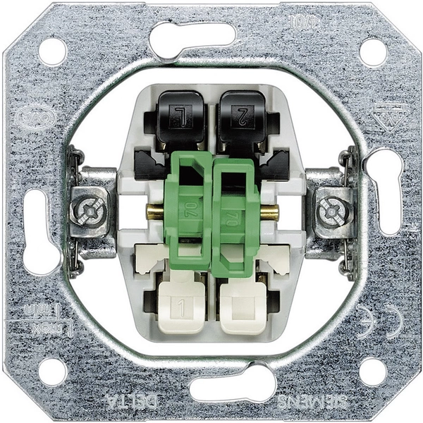 Siemens Schalterprogramm Einsatz Serienschalter Delta Aluminium (Metallic) 5TA2155 1St. Siemens Schalterprogramm Einsatz Serienschalter Delta Aluminium (Metallic) 5TA2155 1St.