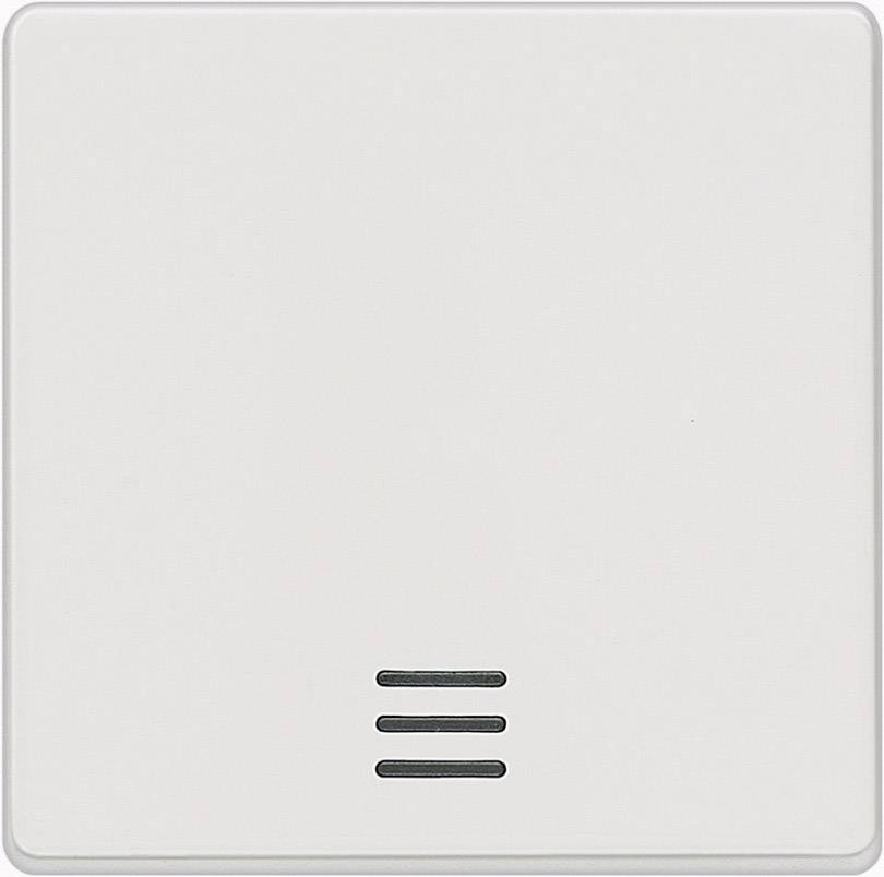 Weiße Kunststoffplatte mit drei horizontalen Lüftungsschlitzen unten.