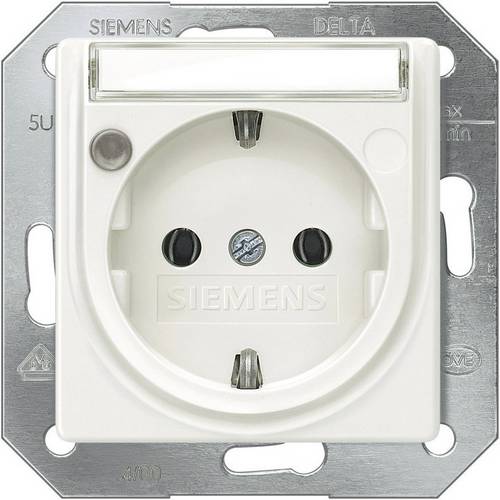 Siemens Schalterprogramm Einsatz Schutzkontakt-Steckdose Delta Weiß 5UB1560 1 St.