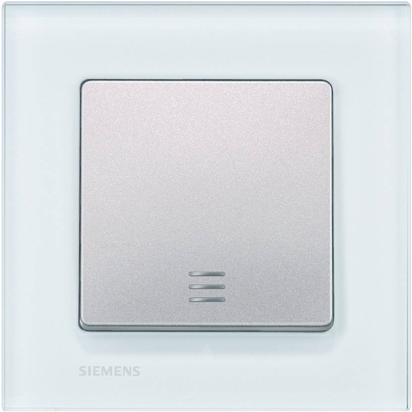 Siemens Schalterprogramm 1fach Rahmen Delta Glas satiniert 5TG1201 1 St.