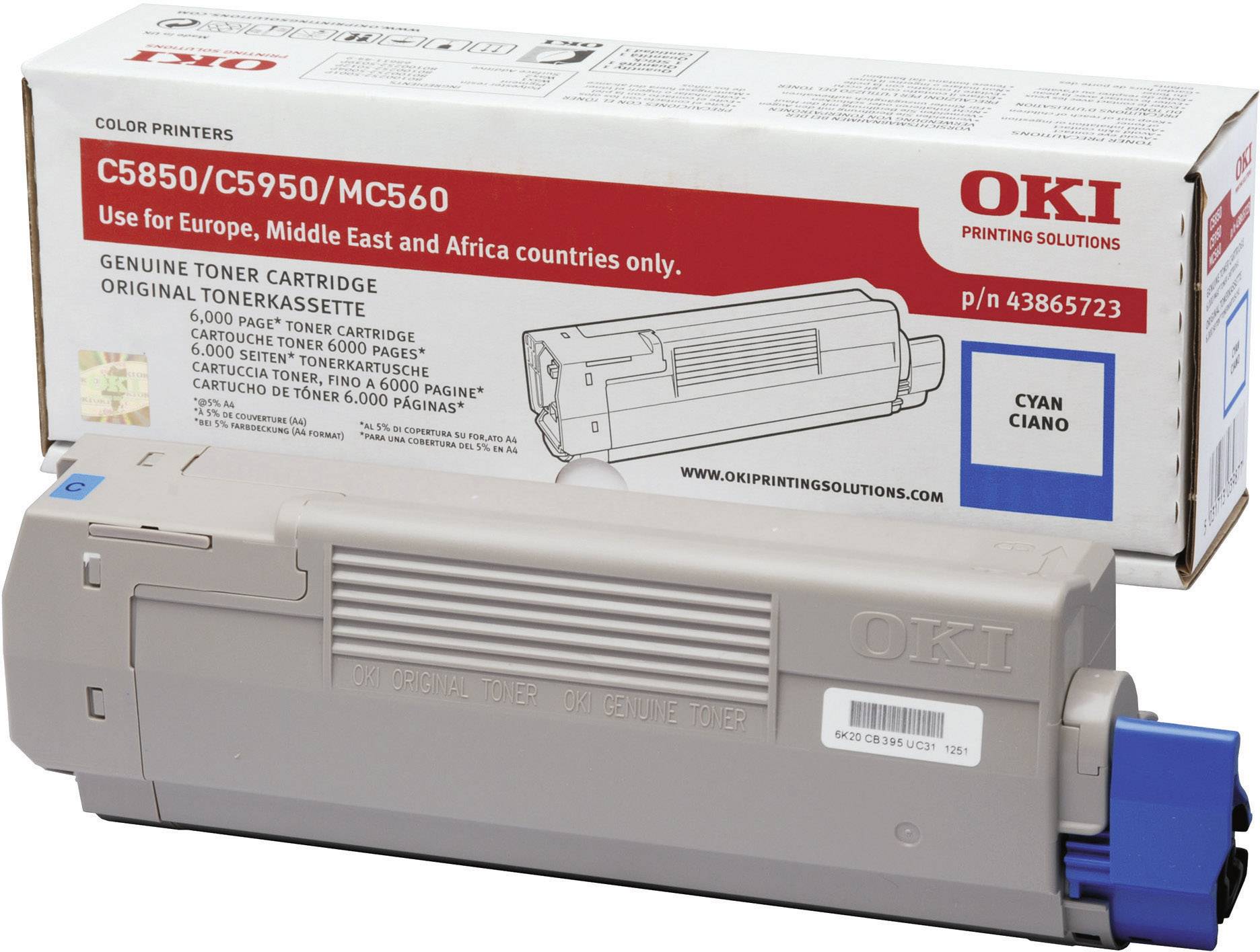 OKI - Cyan - Original - Tonerpatrone - für OKI MC560dn, MC560n