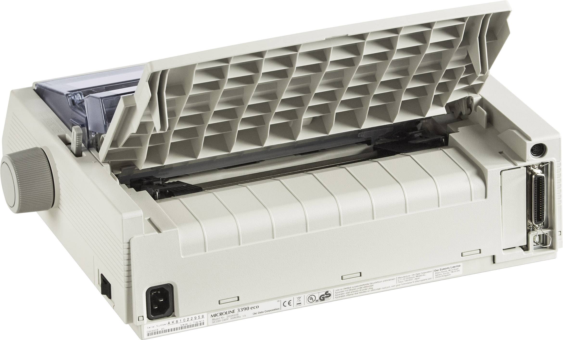 OKI ML3390 eco Nadeldrucker 390 Zeichen/s 24-Nadel-Druckkopf, Schmaler Einzug, Druckbreite 80 Zeichen USB, Parallel