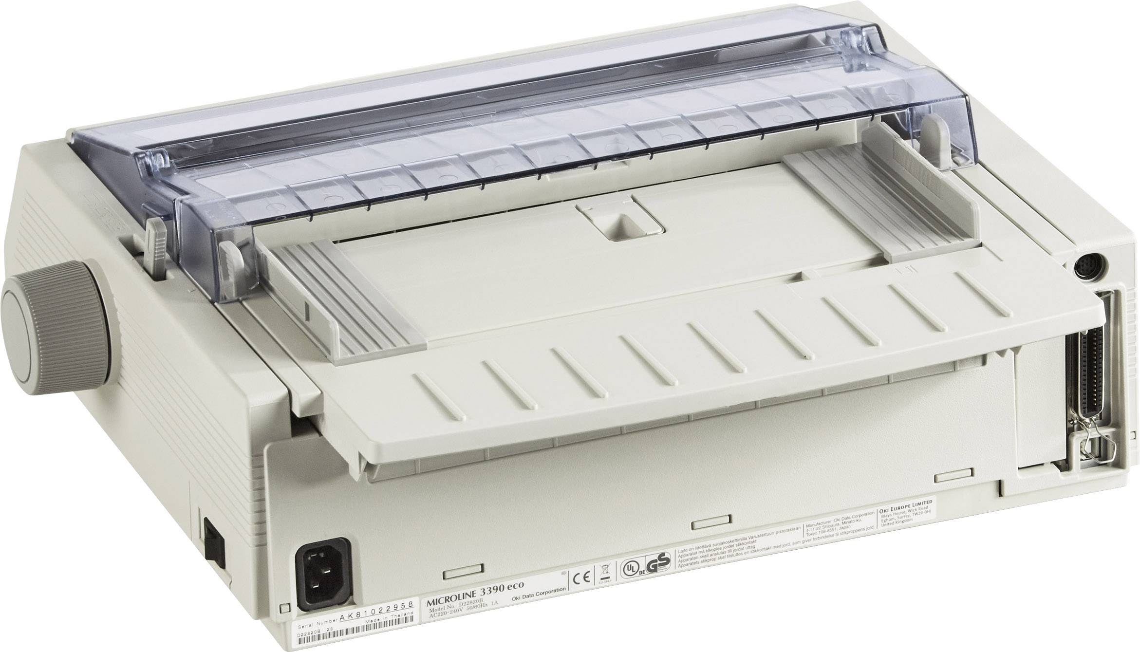 OKI ML3390 eco Nadeldrucker 390 Zeichen/s 24-Nadel-Druckkopf, Schmaler Einzug, Druckbreite 80 Zeichen USB, Parallel