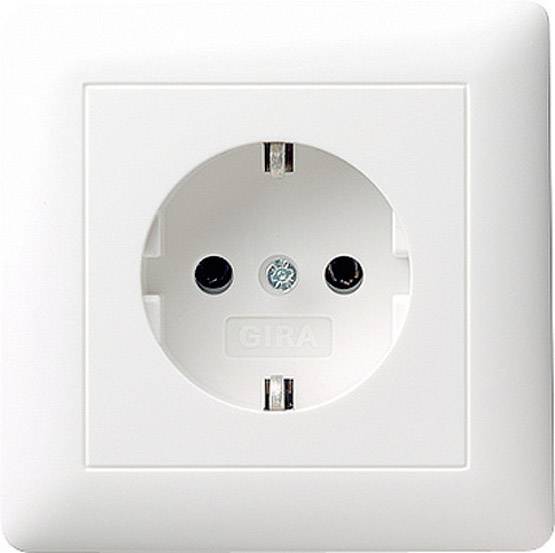 GIRA Einsatz Schutzkontakt-Steckdose System 55, Standard 55, E2, Event, Event Klar, Event Opak, Esprit, ClassiX Sauber-Weiß (glänzend) 044003 1 St