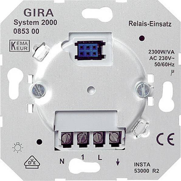 GIRA  Einsatz Bewegungsmelder, Relais-Schalt-Einsatz Standard 55, E2, Event Klar, Event, Event Opak, Esprit, ClassiX, System 55  085300