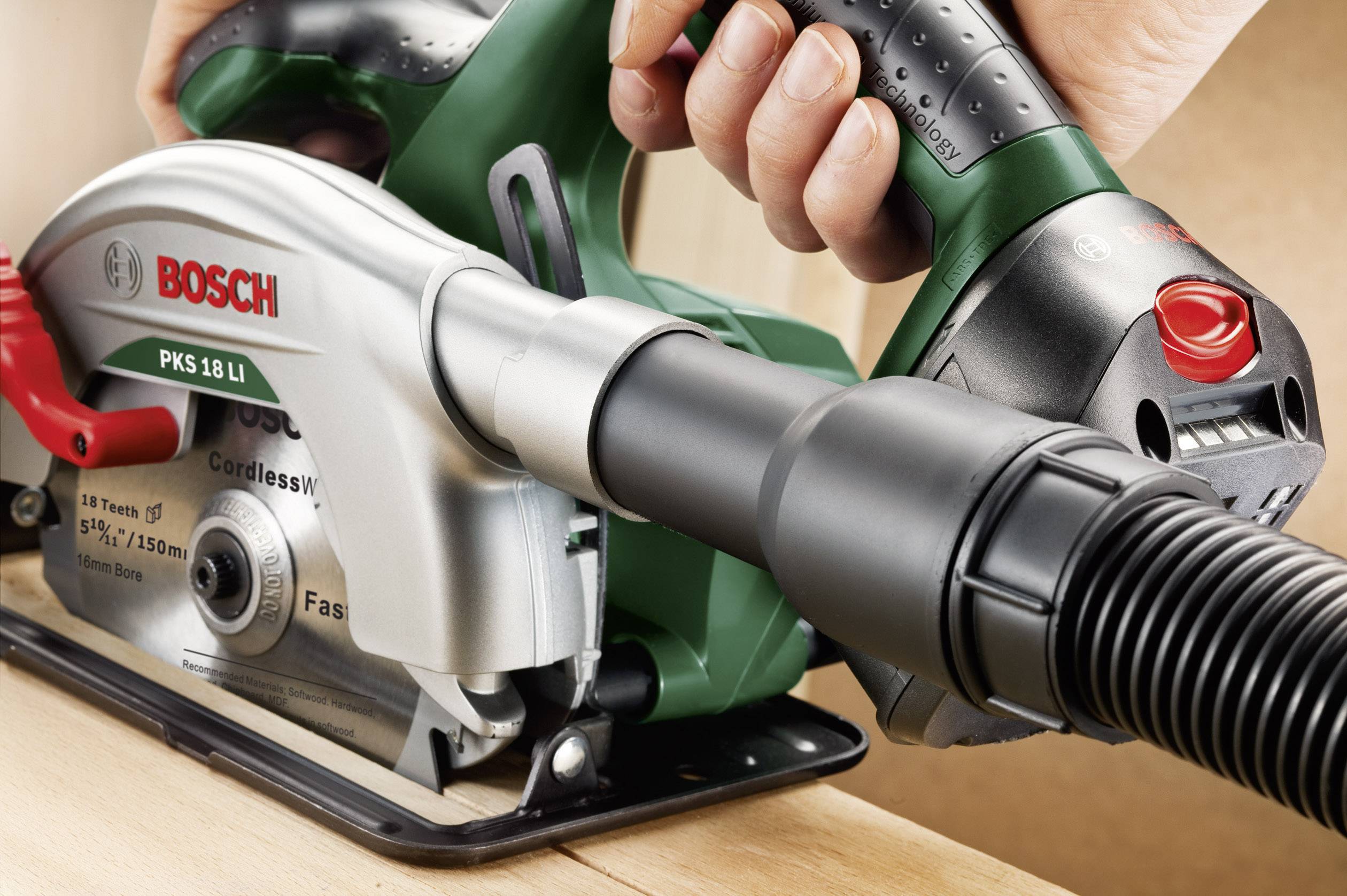 Bosch Home and Garden PKS 18 LI Akku-Handkreissäge Schnitttiefe max. (90°) 48 mm ohne Akku 18 V