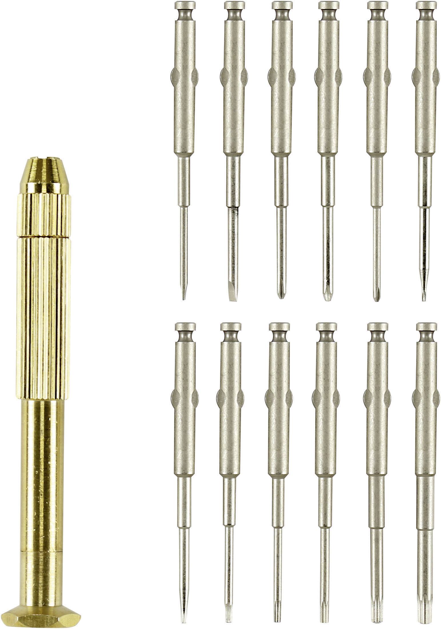 TOOLCRAFT Elektronik- u. Feinmechanik Schraubendreher-Set 13teilig Schlitz, Kreuzschlitz Phillips, Tri-Wing, Pentalobe, T-Profil