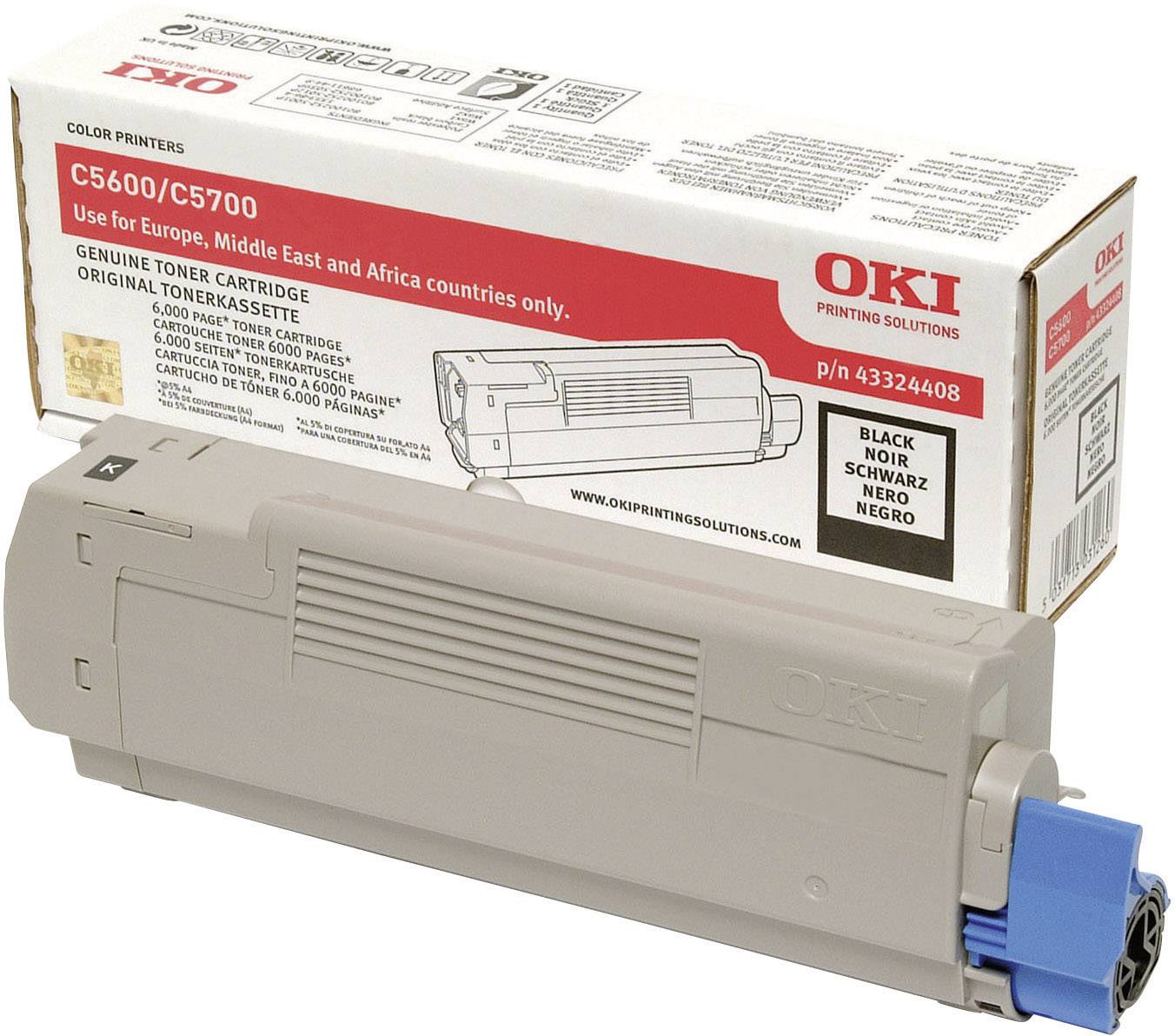 OKI Toner C5600 C5700 Original Schwarz 6000 Seiten 43324408