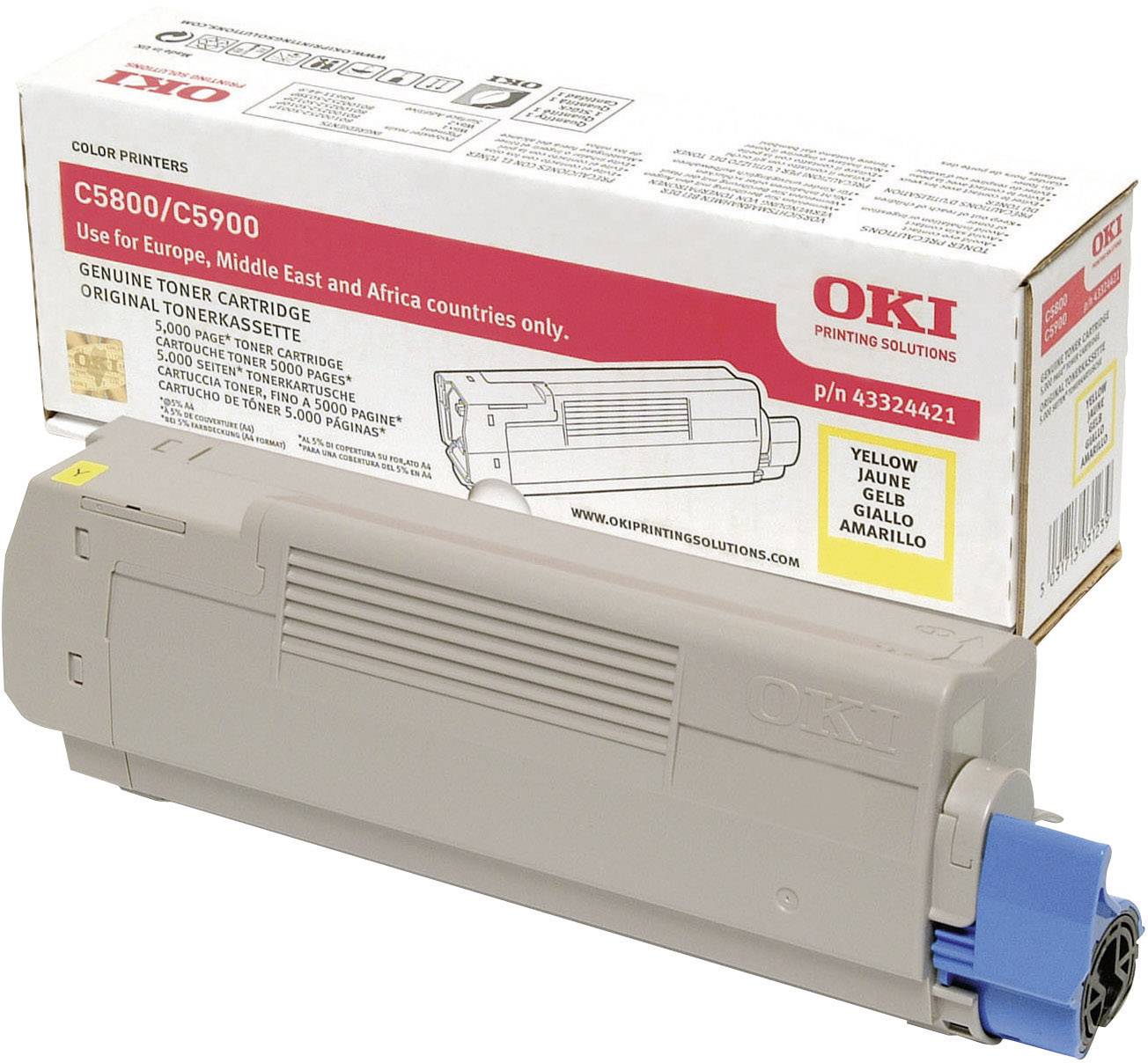 OKI Gelb - Original - Tonerpatrone - für C5800dn - 5800Ldn - 5800n - 5900cdtn -