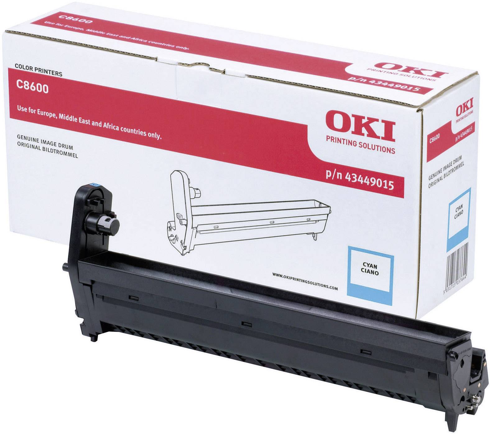 OKI Trommeleinheit Drum Unit C8600 C8800 43449015 Original Cyan 20000 Seiten