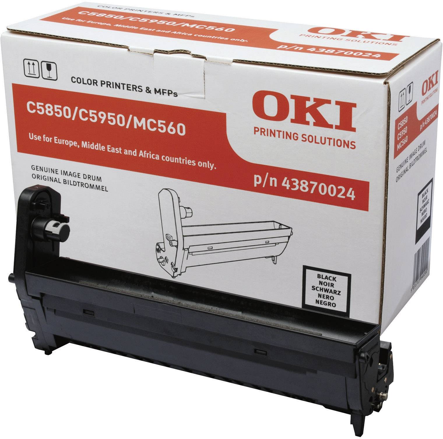 OKI Trommeleinheit Trommel Drum Unit C5850 C5950 C6150 MC560 43870024 Original Schwarz 20000 Seiten