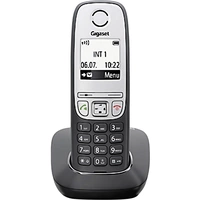 Gigaset A415 DECT, GAP Schnurloses Telefon analog Freisprechen Schwarz Gigaset A415 DECT, GAP Schnurloses Telefon analog Freisprechen Schwarz