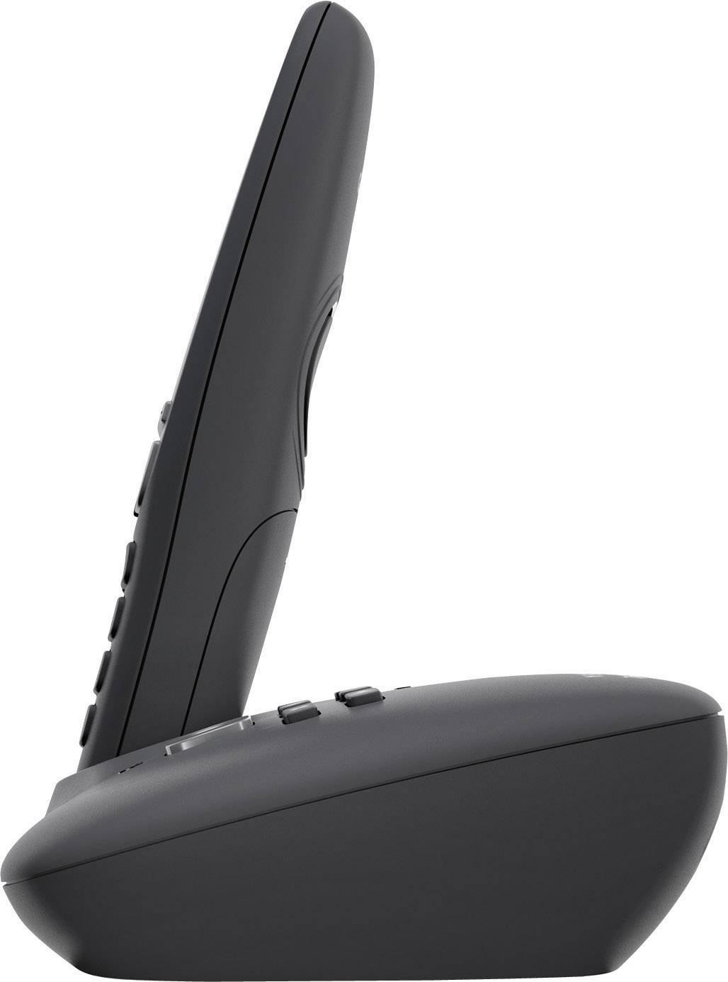 Gigaset A415A schwarz DECT, GAP Schnurloses Telefon analog Anrufbeantworter, Freisprechen Schwarz