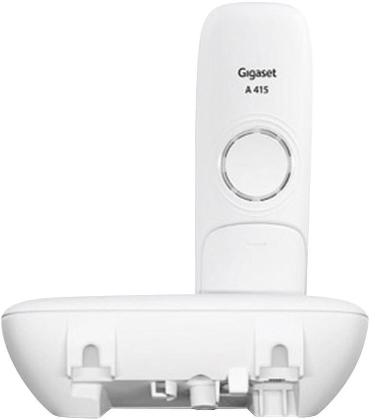 Gigaset A415A DECT, GAP Schnurloses Telefon analog  Anrufbeantworter, Freisprechen Weiß