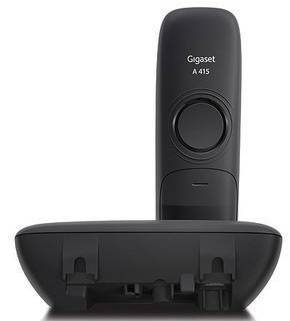 Gigaset A415A Duo DECT, GAP Schnurloses Telefon analog  Anrufbeantworter, Freisprechen Schwarz