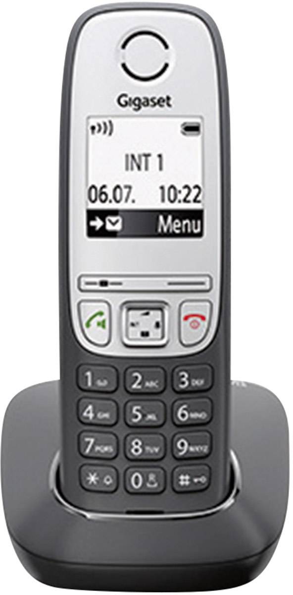 Gigaset A415 Duo DECT, GAP Schnurloses Telefon analog Freisprechen Schwarz
