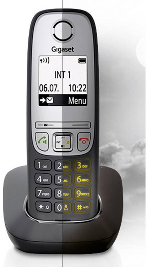 Gigaset A415 DECT, GAP Schnurloses Telefon analog Freisprechen Schwarz