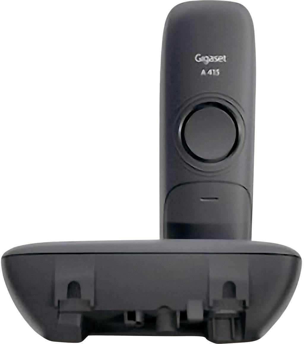 Gigaset A415A Duo DECT, GAP Schnurloses Telefon analog  Anrufbeantworter, Freisprechen Schwarz