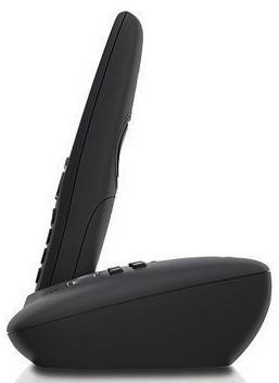 Gigaset A415A Trio DECT, GAP Schnurloses Telefon analog Anrufbeantworter, Freisprechen Schwarz